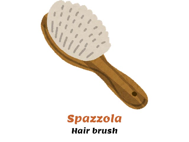 useful Italian words to use in the bathroom - brush