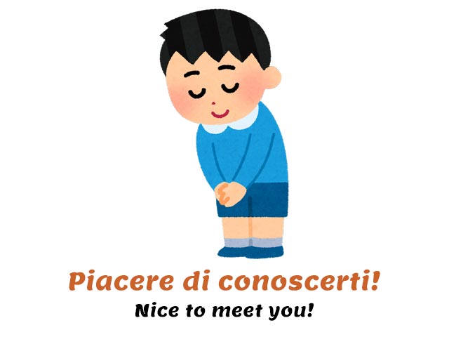 common italian phrases for introductions - nice to meet you