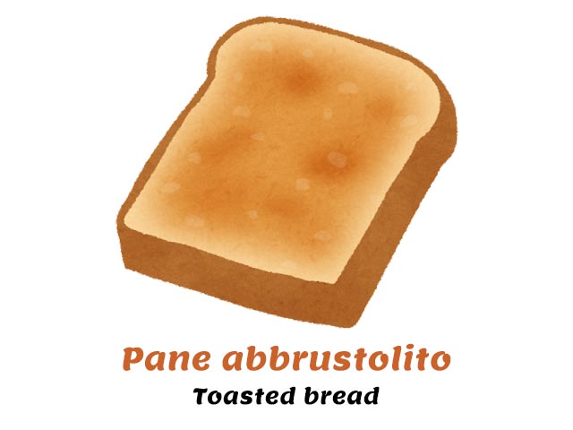 bread in italian - pane abbrustolito