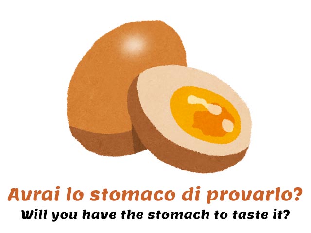 Italian expressions with body parts - stomaco di provare