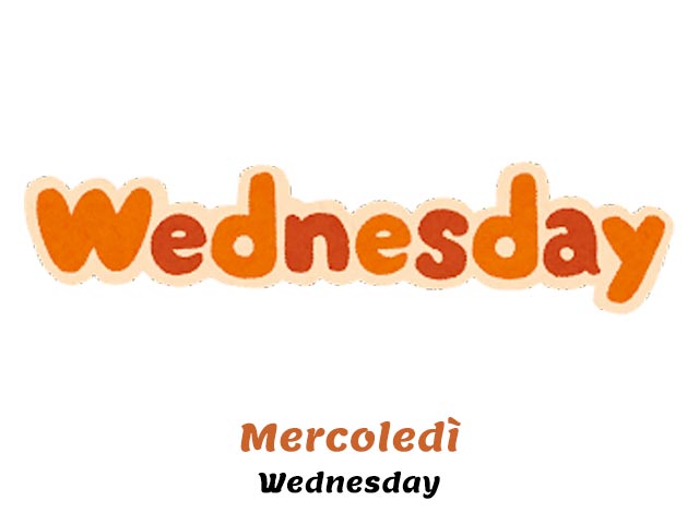 the days of the week in Italian - mercoledì