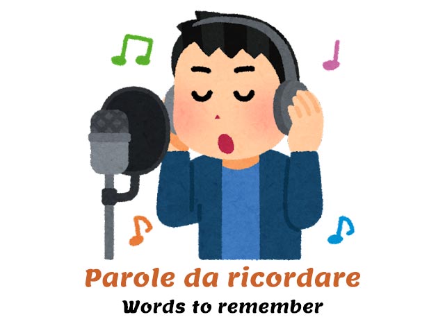 parole da ricordare - words to remember - boy singing with microphone