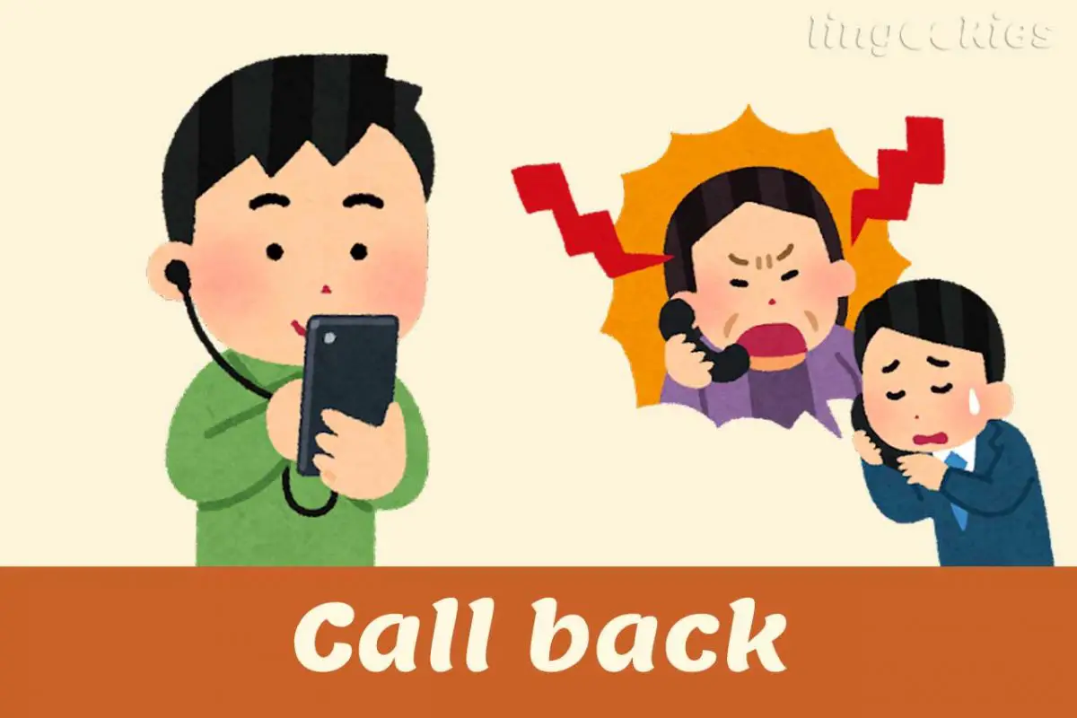 call back idiom meaning and sentence