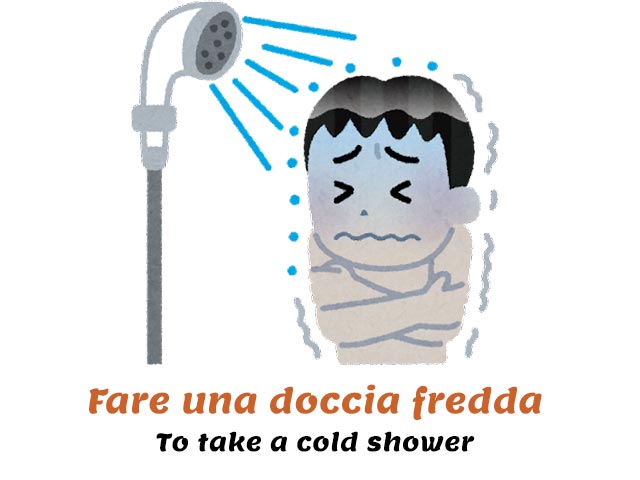 cold shower - boy freezing under the shower