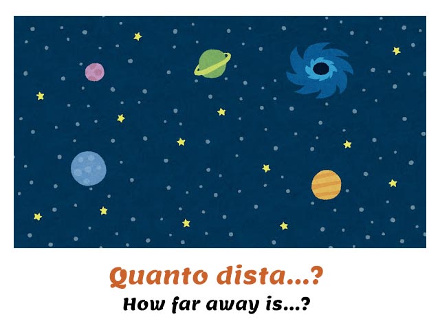 light year in italian - quanto dista - the universe with stars and planets