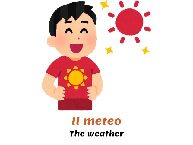 il meteo - the weather - boy laughing under the sun