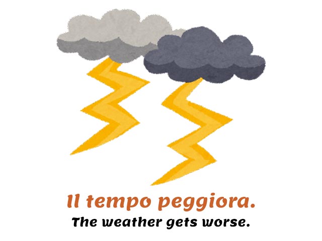 worsening weather - il tempo peggiora - dark clouds and storms and thunders