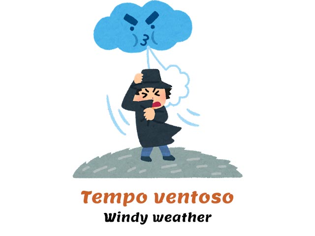 tempo ventoso - windy weather - man almost swept up by wind