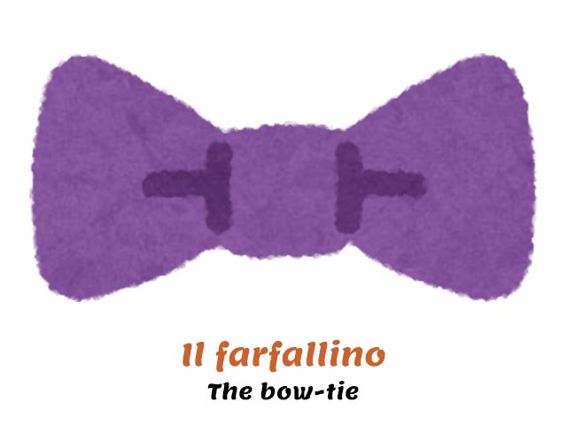 purple bow-tie - how do you say butterfly in italian?