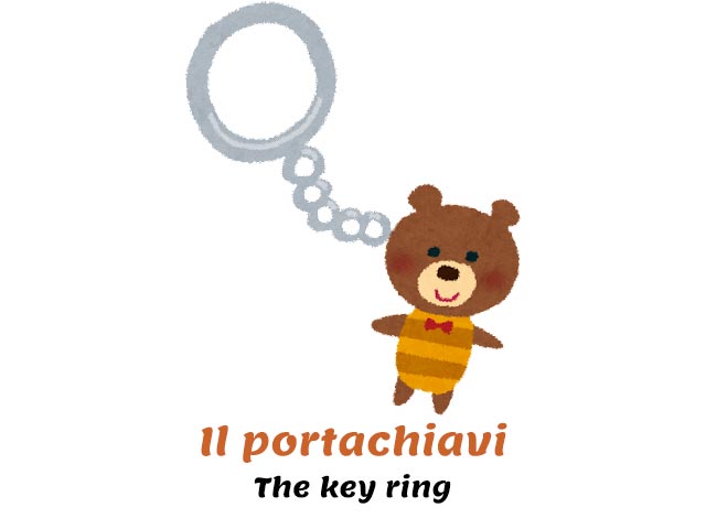 keyring shaped like a teddy bear