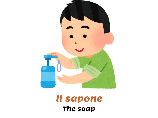 kid washing his hands with soap