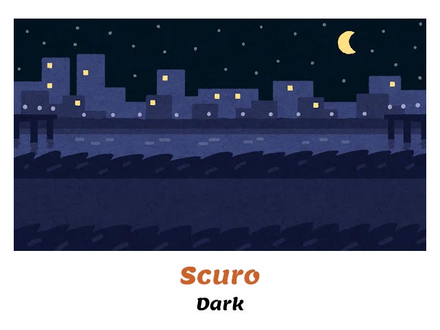 scuro - how do you say dark in italian - dark cityscape at night