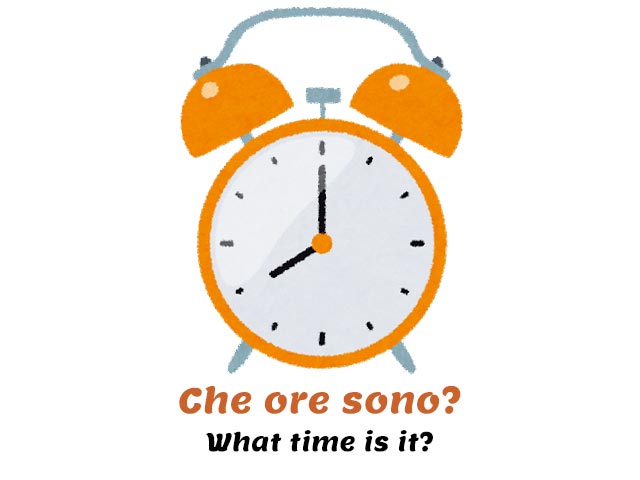 yellow clock - how do you say now in italian