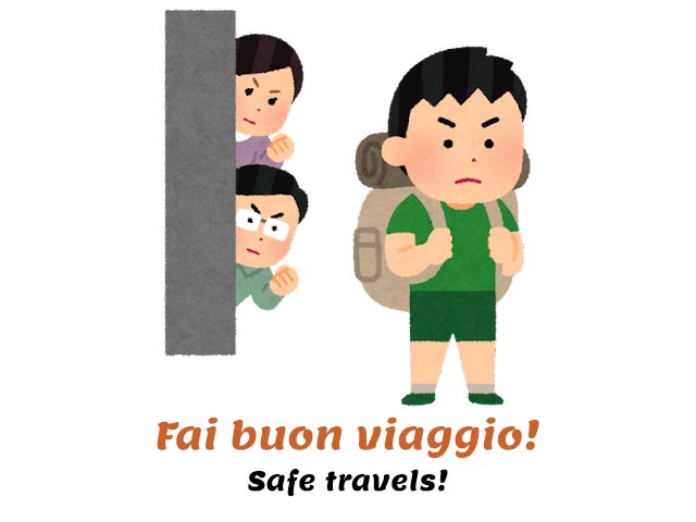 safe trip in italian