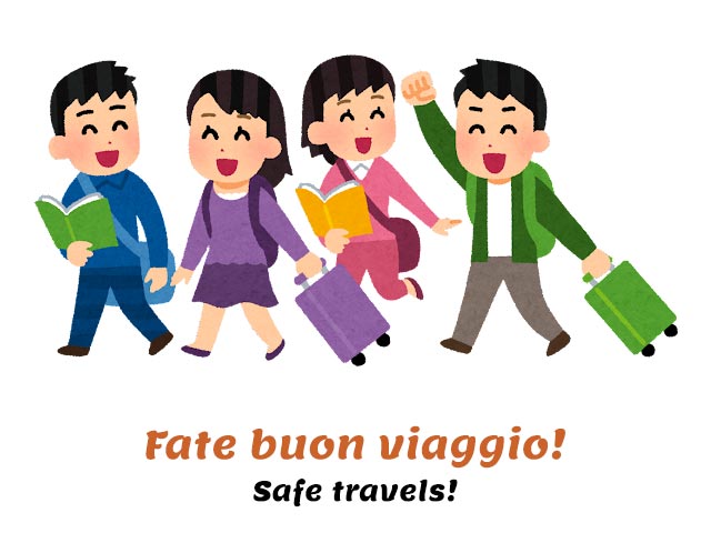 safe trip in italian