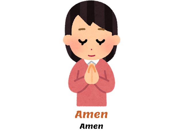 girl praying - amen