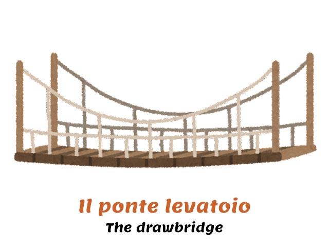 suspended bridge made of wood