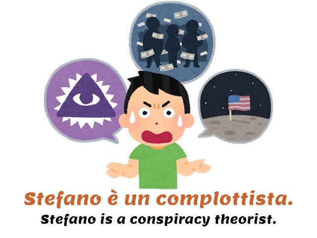 conspiracy theorist talking about various conspiracies