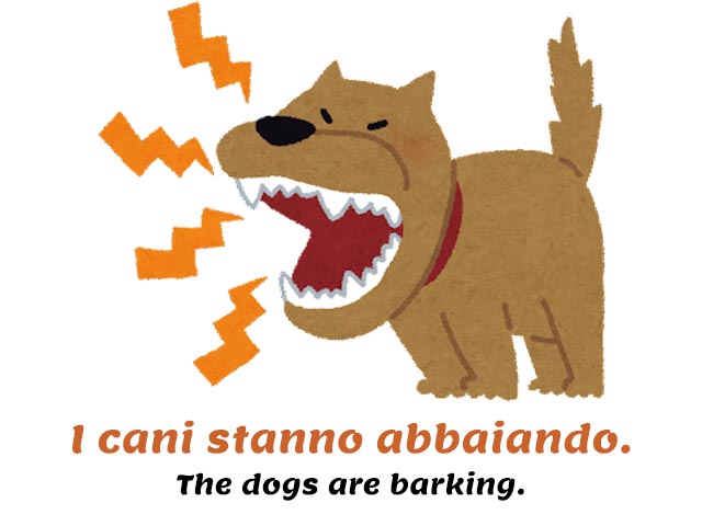 brown dog barking