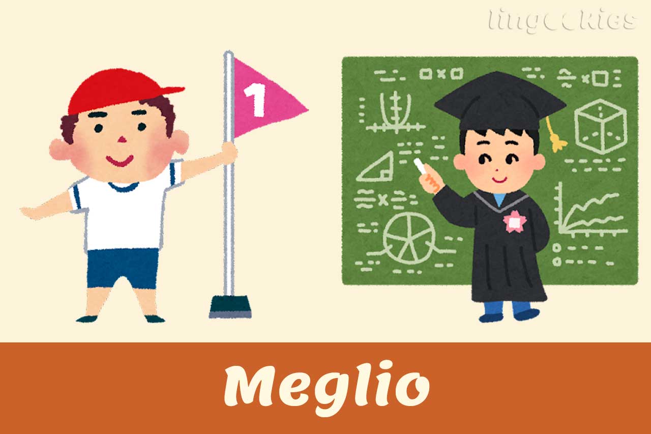 how to use meglio in italian