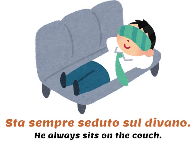 man lying on the sofa