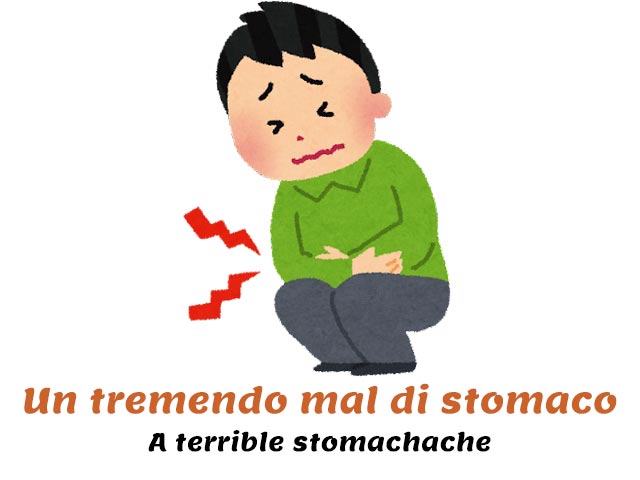 man with a bad stomachache