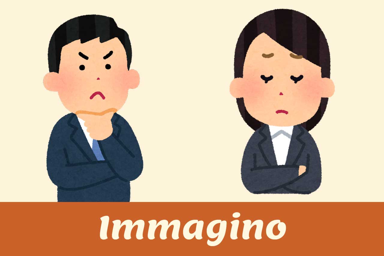 meaning of immagino in italian