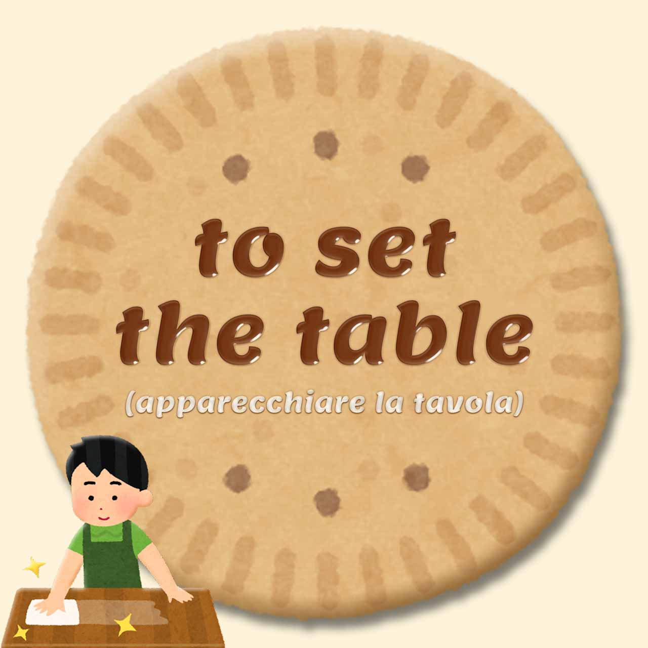 lingookie 4 - to set the table in italian - apparecchiare la tavola in inglese
