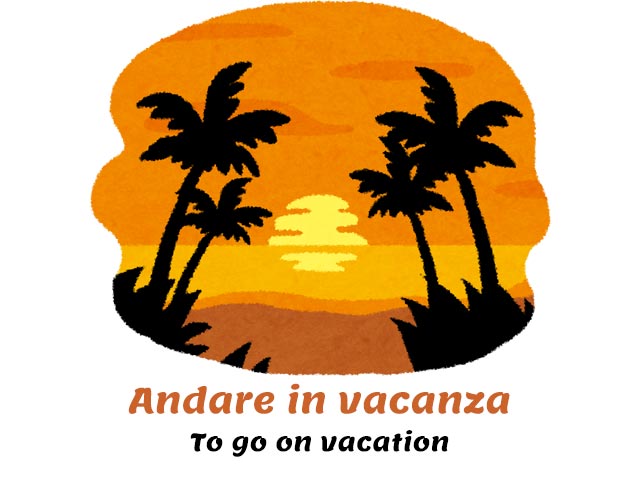 to go on vacation in italian - palms and a sunset